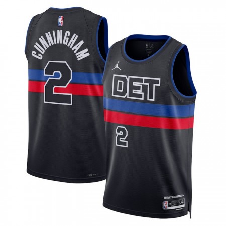 Detroit Pistons Cade Cunningham 2 Jordan 2022-23 Statement Edition Musta Pelipaidat Swingman - Miesten